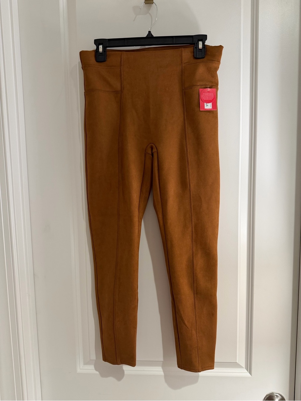 SPANX Women’s Cognac Faux Suede Leggings